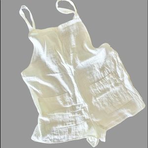 NWOT Xhilaration Romper Summer Overalls Cover Up Gauze Breezy Linen Size XL